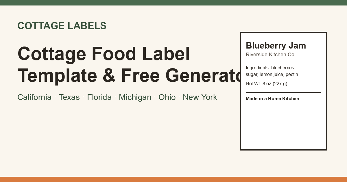 Cottage Food Label Kit cover